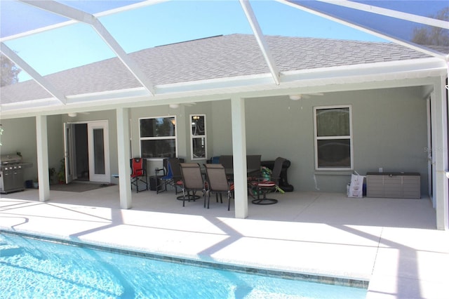 rear view of property with a patio