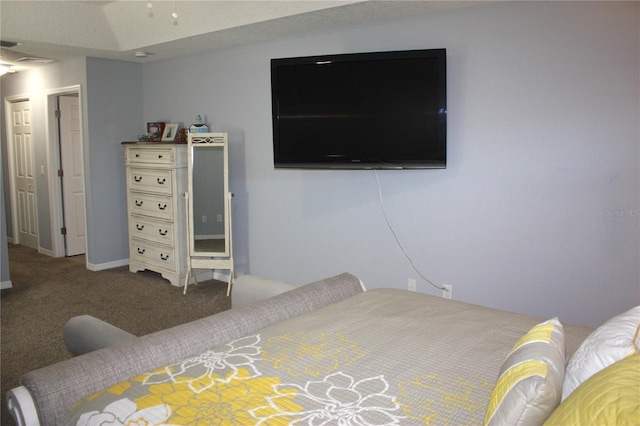 bedroom with carpet floors