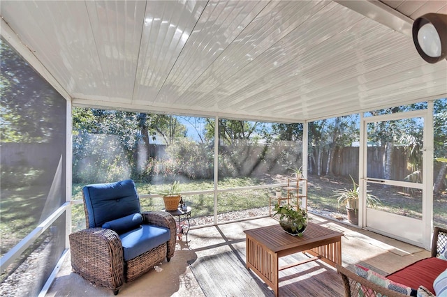 view of sunroom