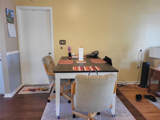 dining room featuring dark hardwood / wood-style flooring