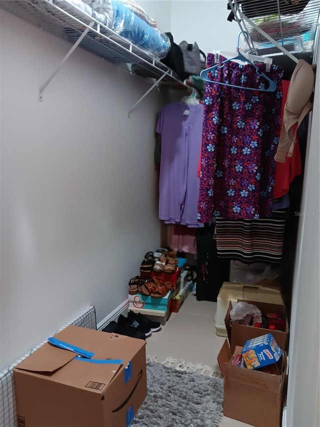 view of walk in closet