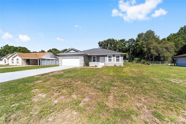 10871 SW 62nd Avenue Rd, Ocala, FL 34476 - ranch-style house featuring concrete driveway, an attached garage, and stucco siding