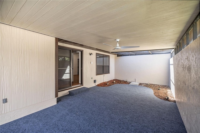 view of patio with ceiling fan