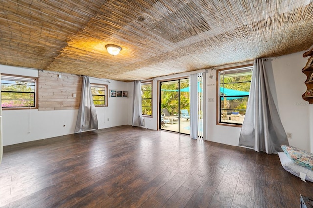 spare room featuring a wealth of natural light and hardwood / wood-style flooring