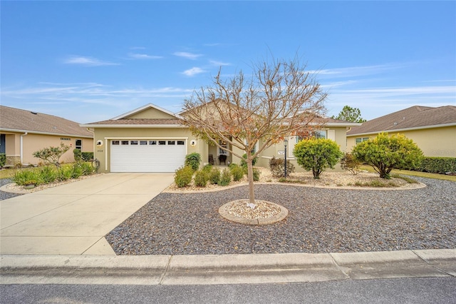 ranch-style house featuring a garage