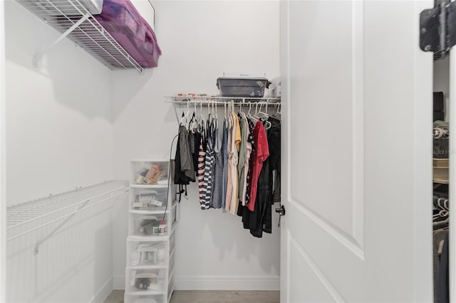 view of walk in closet