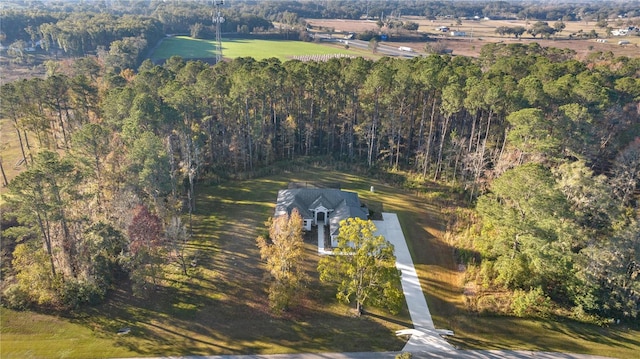 drone / aerial view featuring a rural view