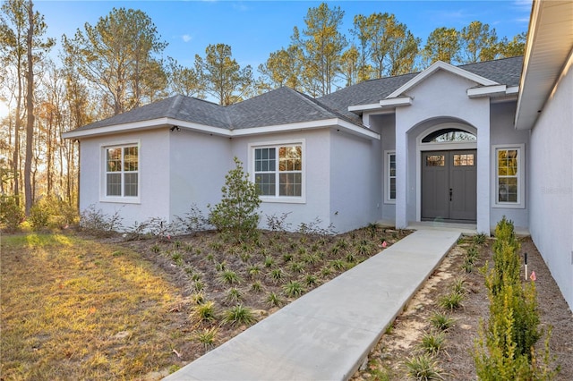 exterior space featuring french doors