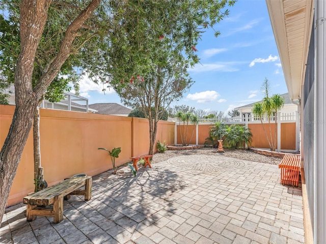 view of patio / terrace with a fenced backyard