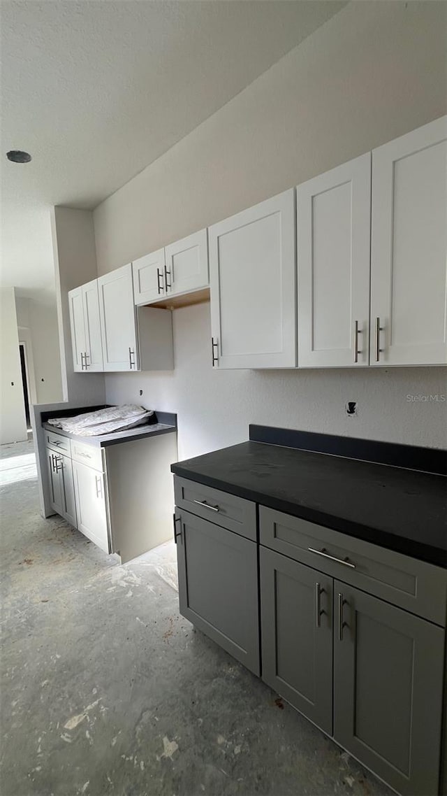 kitchen with white cabinetry