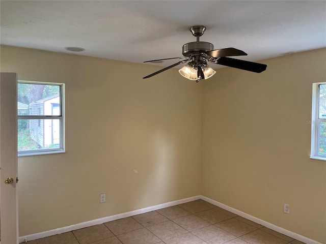 view of tiled spare room