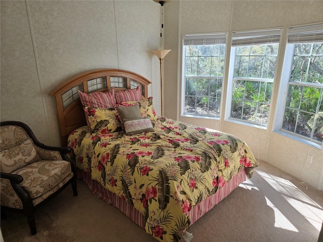 bedroom featuring carpet