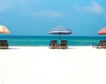 property view of water with a beach view