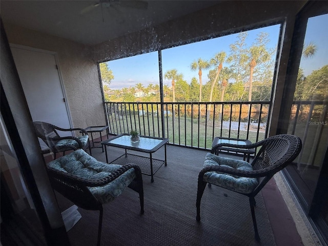 view of sunroom / solarium