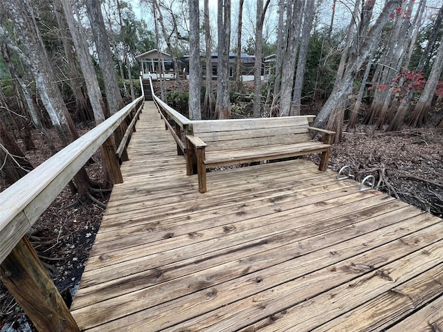 view of wooden deck