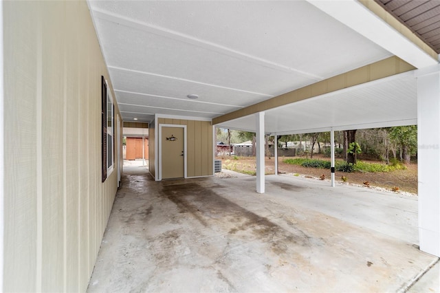 view of patio featuring a carport