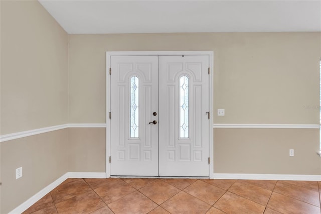 view of tiled entryway