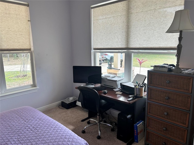 view of carpeted bedroom