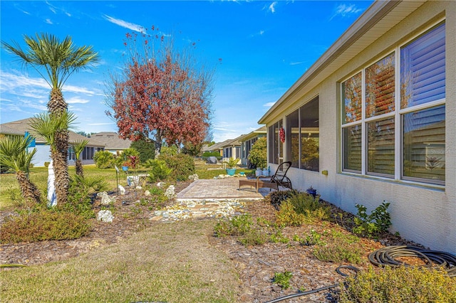 view of yard with a patio area