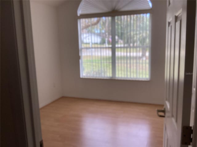 empty room featuring light hardwood / wood-style floors