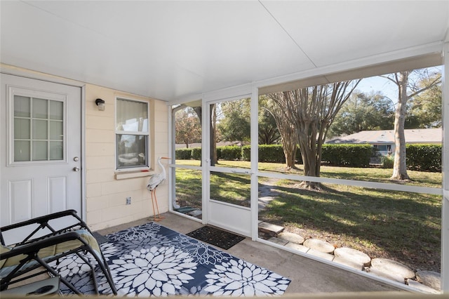 sunroom / solarium with plenty of natural light