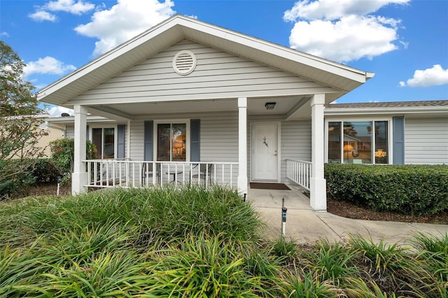 view of front of house with a porch