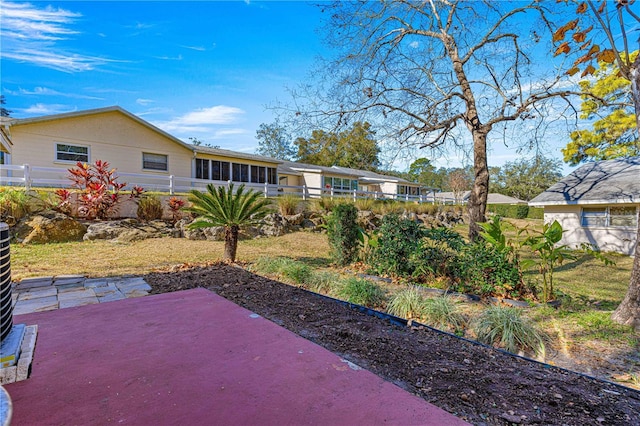 view of yard featuring a patio