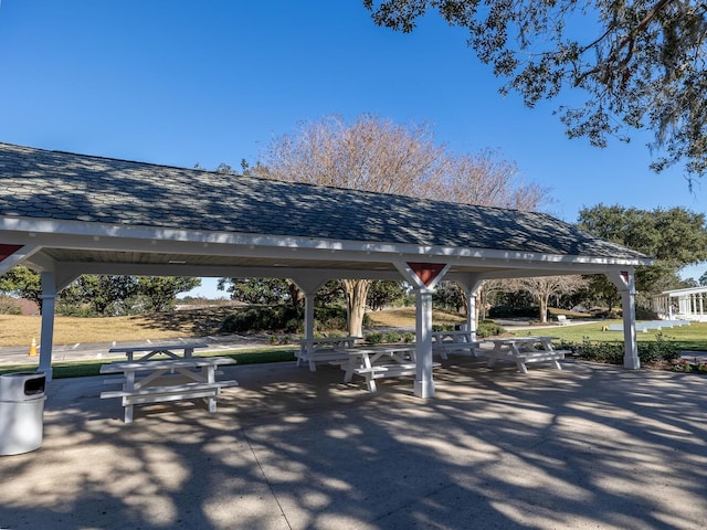 view of property's community with a gazebo