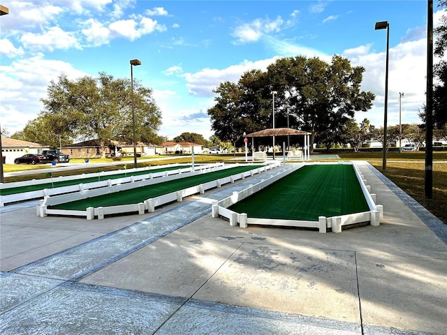 view of community featuring a gazebo