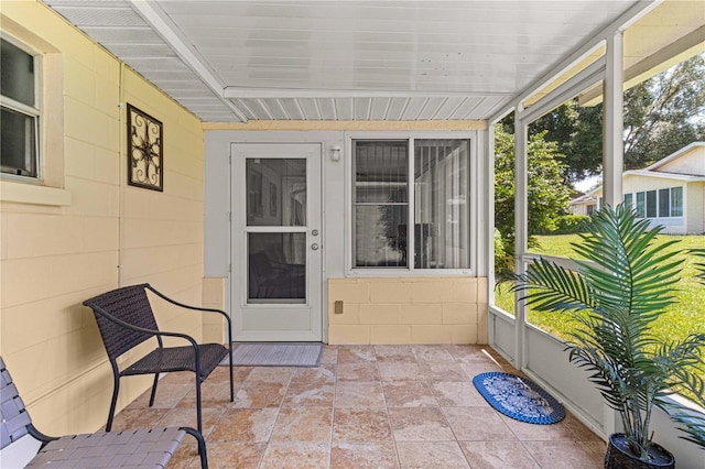 view of sunroom / solarium