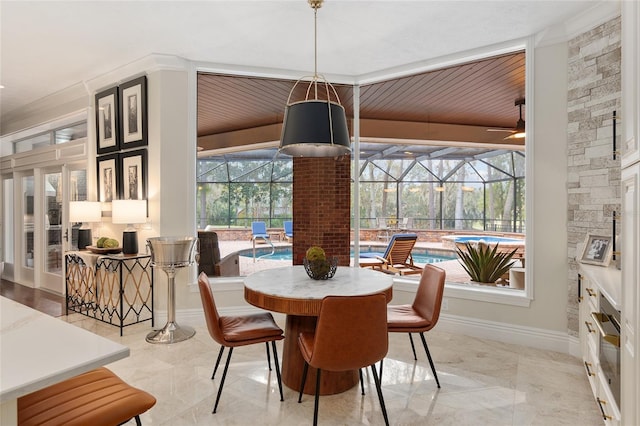 dining room with a healthy amount of sunlight