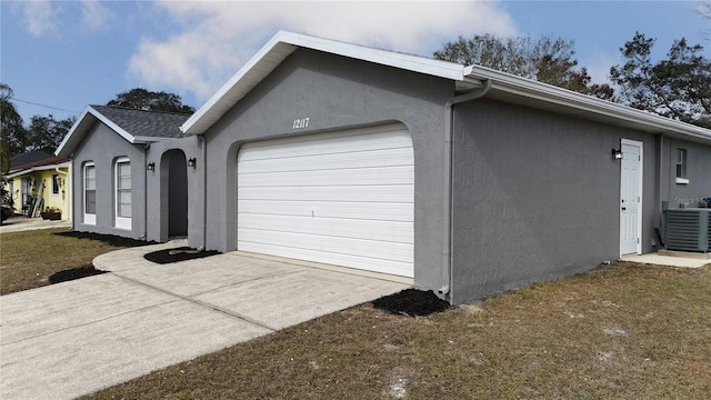 view of home's exterior featuring central air condition unit