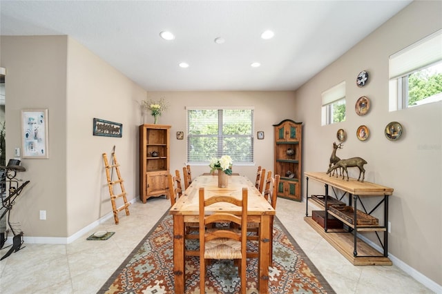 view of dining room