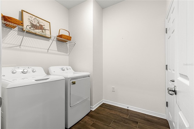 washroom with separate washer and dryer