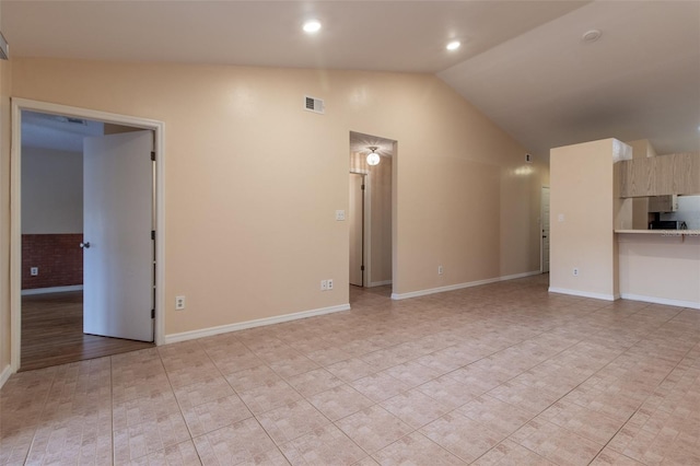 10918 SE 50th Ave, Belleview, FL 34420 - unfurnished living room with lofted ceiling