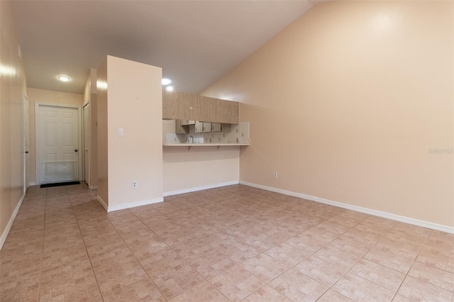 10918 SE 50th Ave, Belleview, FL 34420 - unfurnished living room with lofted ceiling