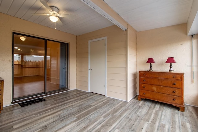 10918 SE 50th Ave, Belleview, FL 34420 - interior space with ceiling fan and light wood-type flooring