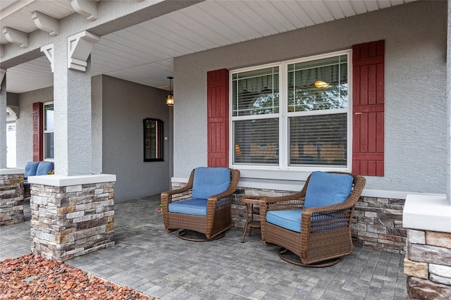 view of patio / terrace featuring covered porch