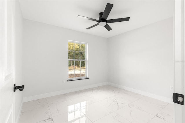 empty room with ceiling fan