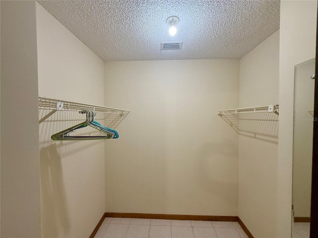 spacious closet with visible vents