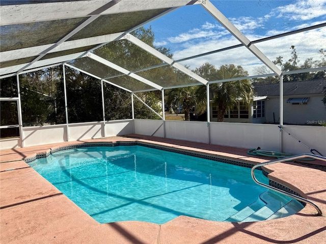 outdoor pool with a patio