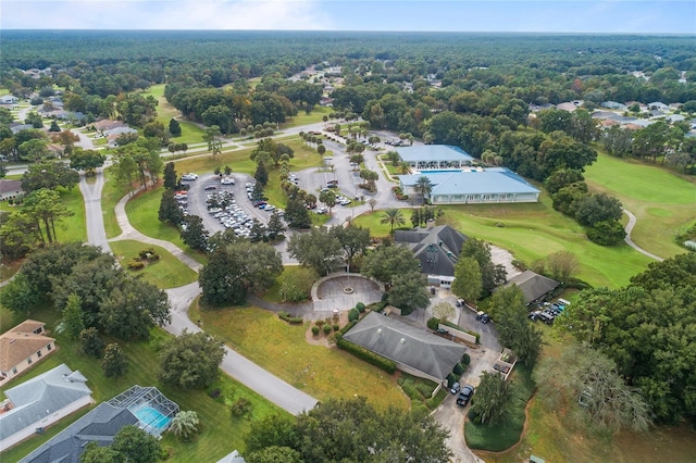 aerial view featuring golf course view