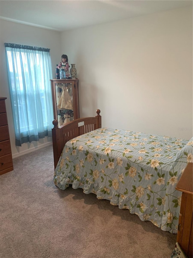 bedroom with carpet flooring