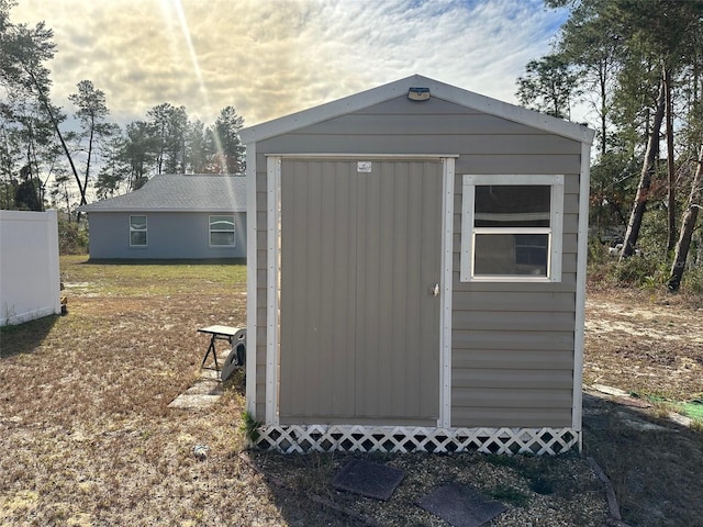 view of outdoor structure