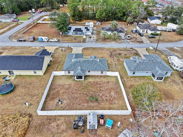 aerial view of residential area