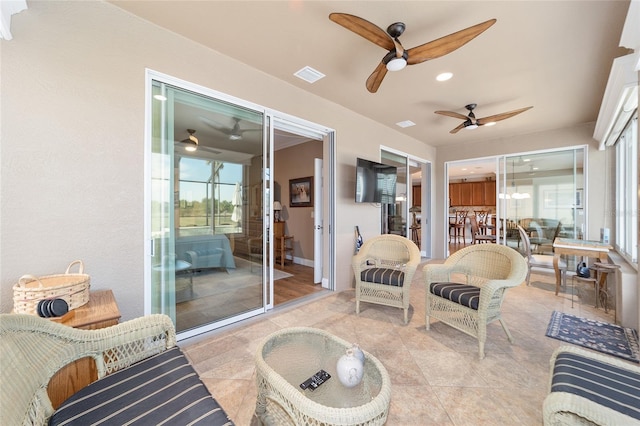 view of sunroom