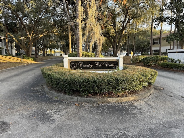 view of community sign