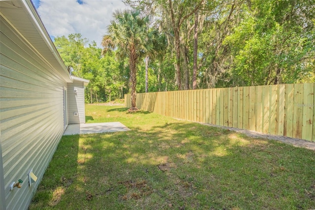 view of yard featuring a patio area