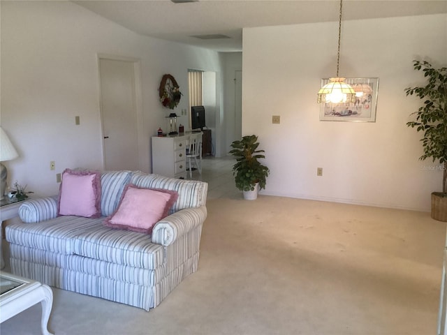 view of carpeted living room