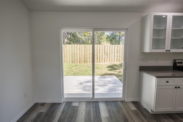 entryway featuring dark hardwood / wood-style flooring